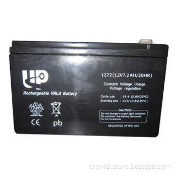 7.2Ah 12V Rechargeable AGM VRLA Lead Acid Battery for emerg